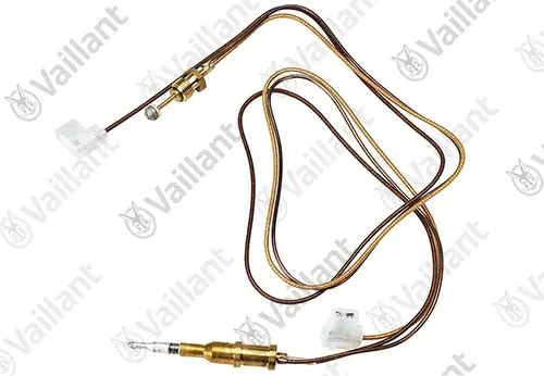 Thermoelement von Vaillant mit zwei Anschlusskabeln. Das Ende ist mit einem Fühler ausgestattet. Geeignet für Heizsysteme und andere Anwendungen.